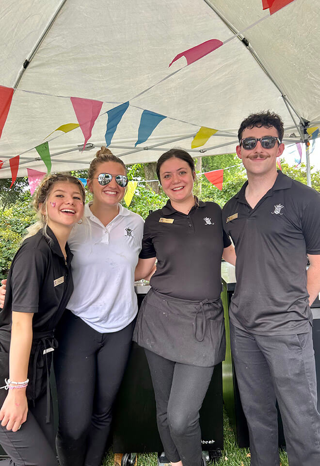 employees working at festival