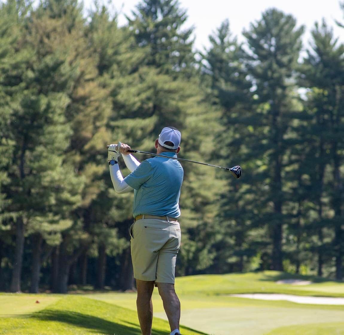 man on golf course