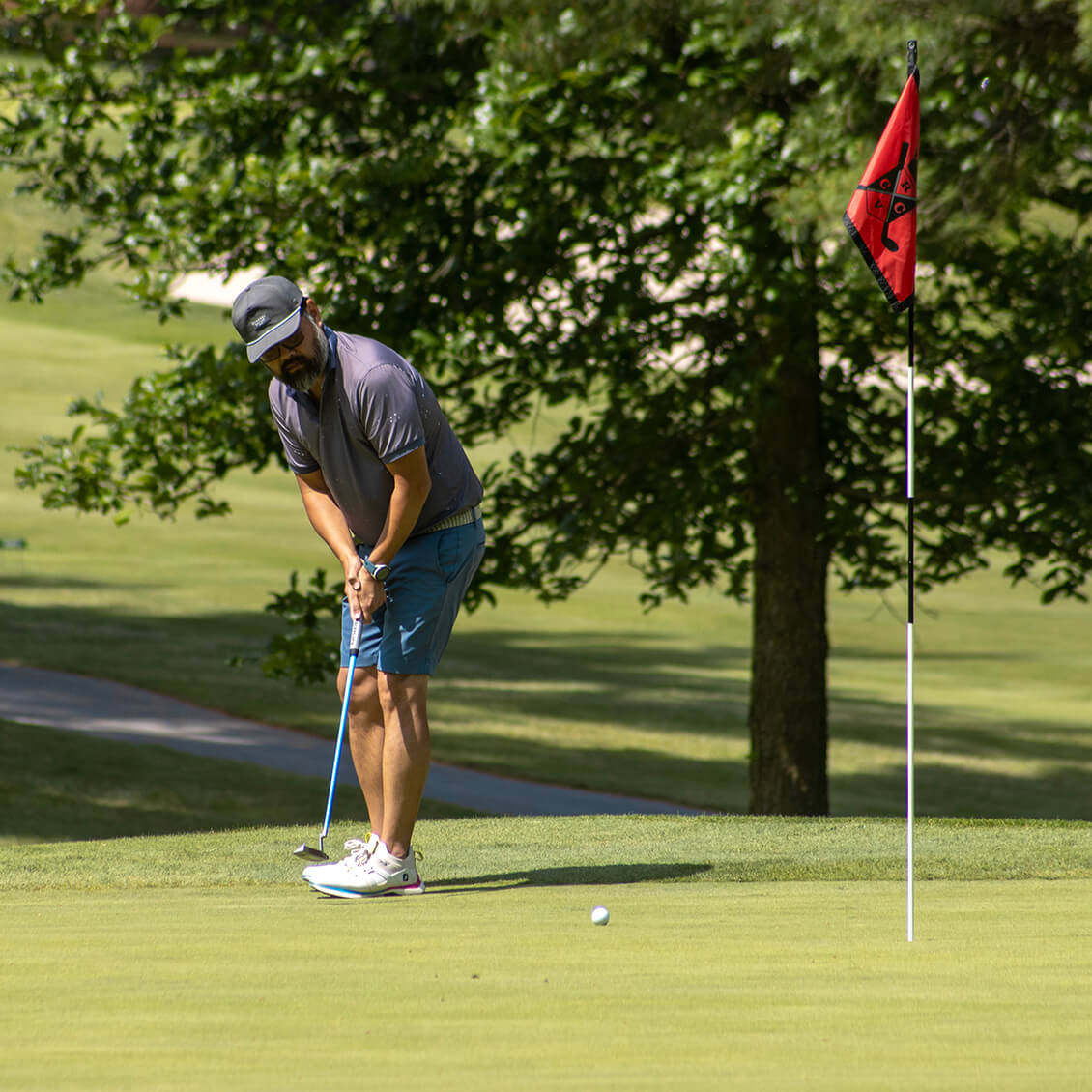 man on golf course