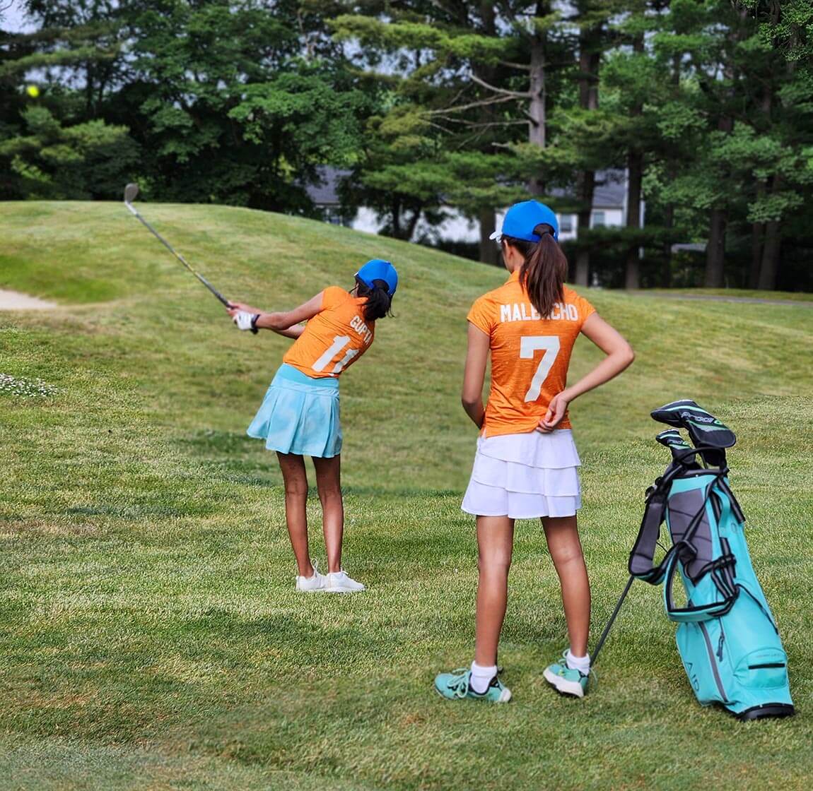 girls on golf course