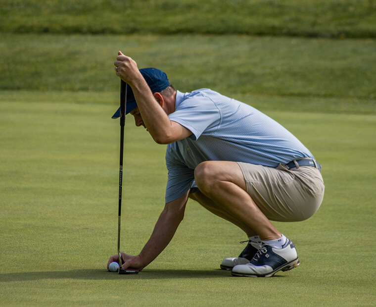 man on golf course